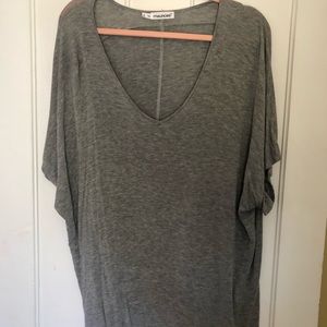 Grey with silver thread Maurice’s plus size 3 top